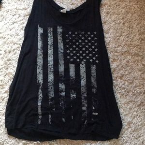 American flag soft tank top